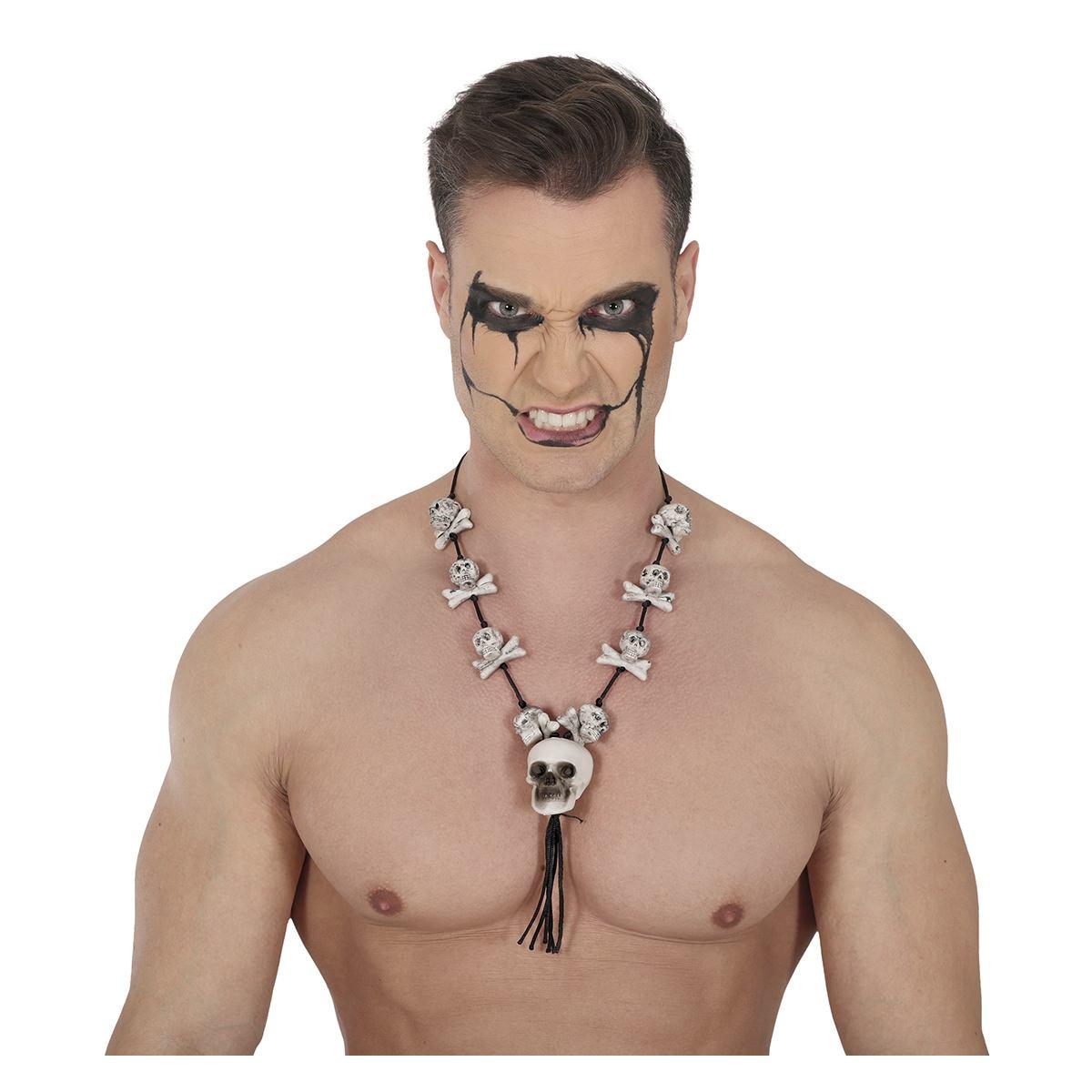 Collana ossa teschi pvc
