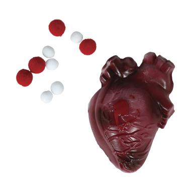Cuore insanguinato antistress schiacciabile