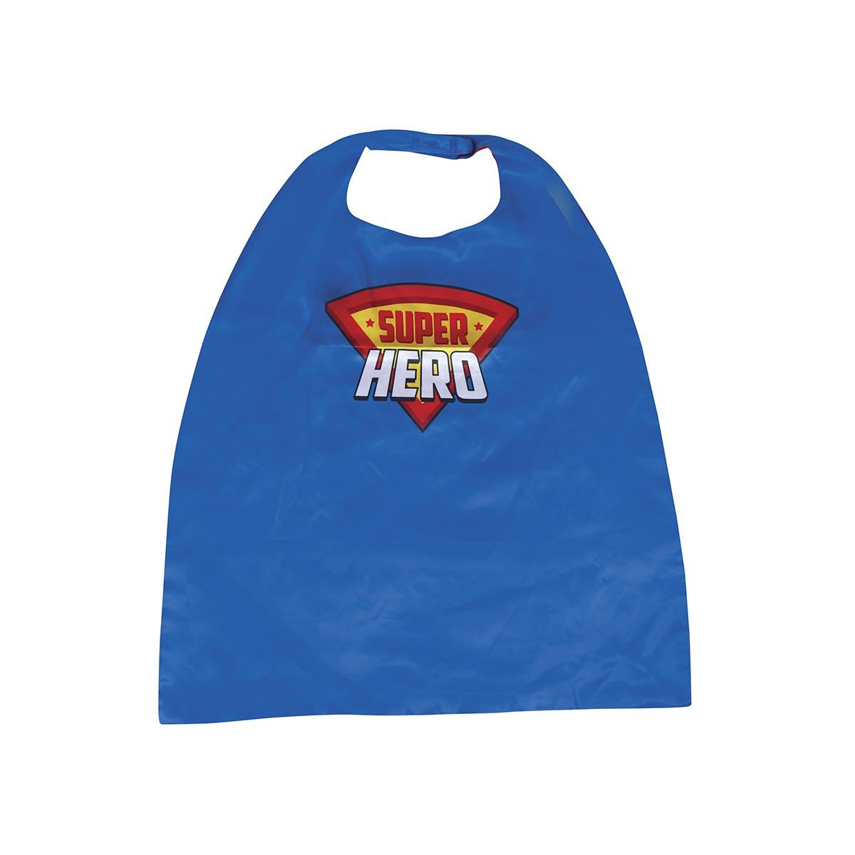 Mantello super hero blu con mascherina Set