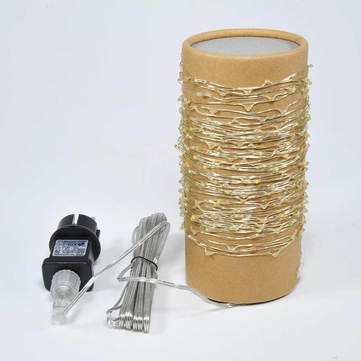 Luci di Natale esterno 450 LED micro copper multicolor filo rame argento Trasformatore