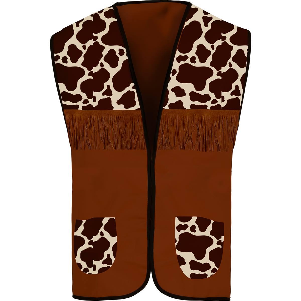 Costume gilet cowboy marrone Bambino