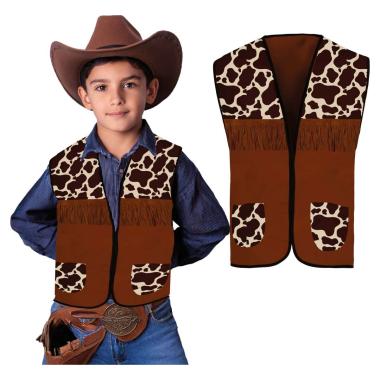 Costume gilet cowboy marrone Bambino