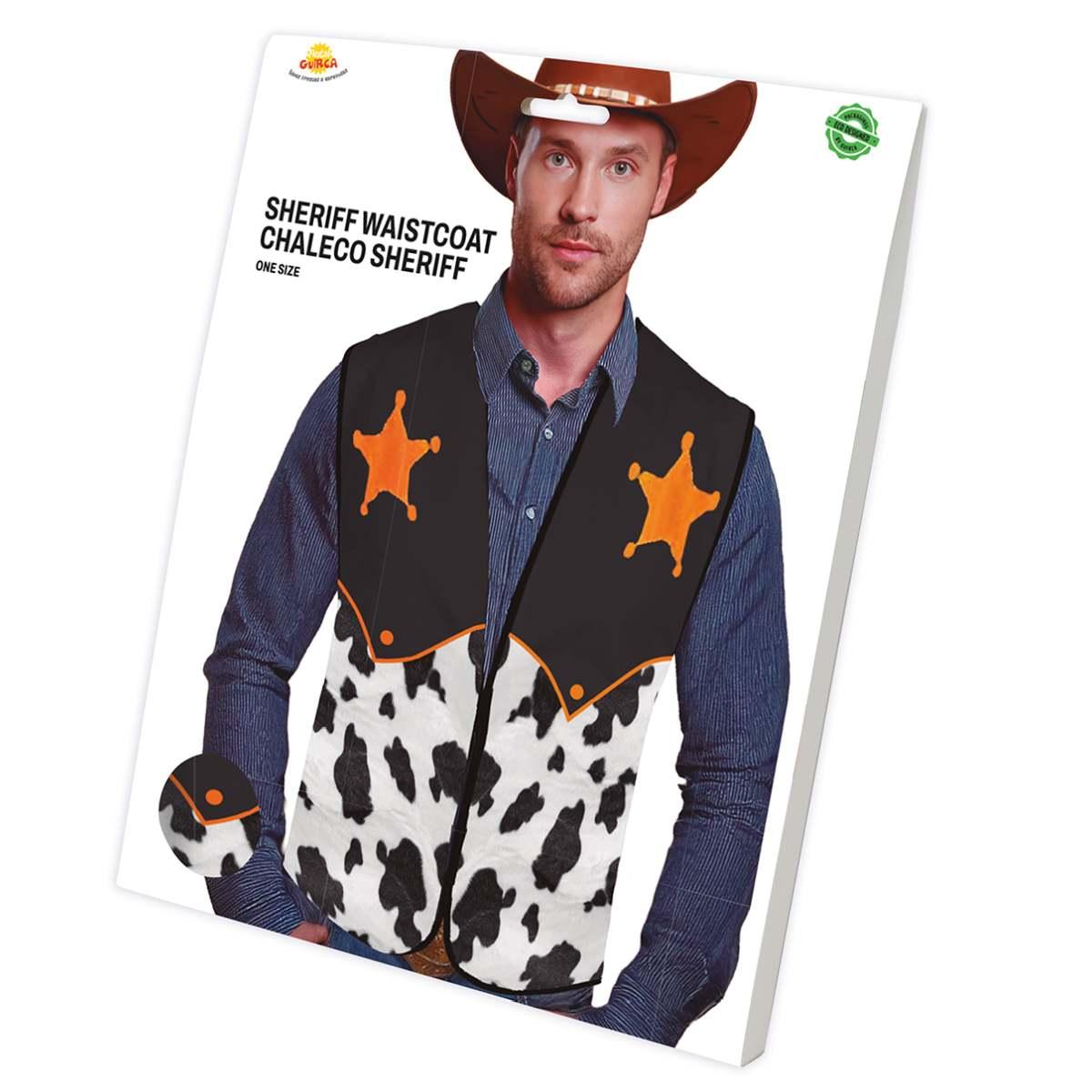 Costume gilet sceriffo uomo