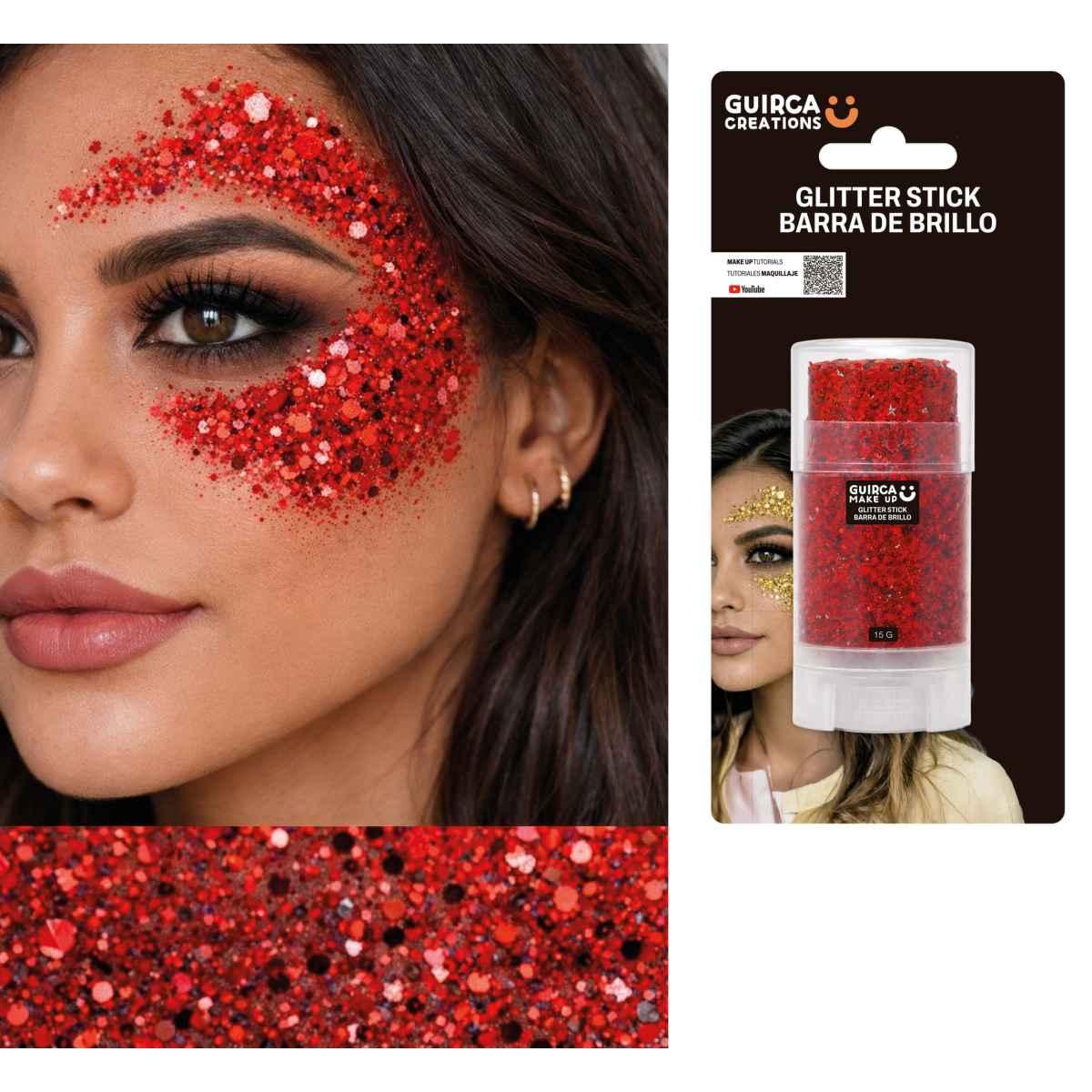 Trucco stick glitter rosso