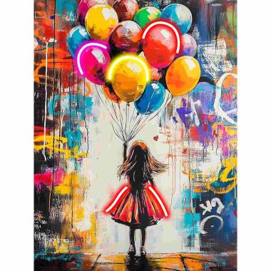 Quadro 60 x 80 cm led Balons USB