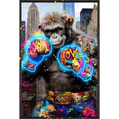 Quadro 60 x 90 cm led gorilla USB
