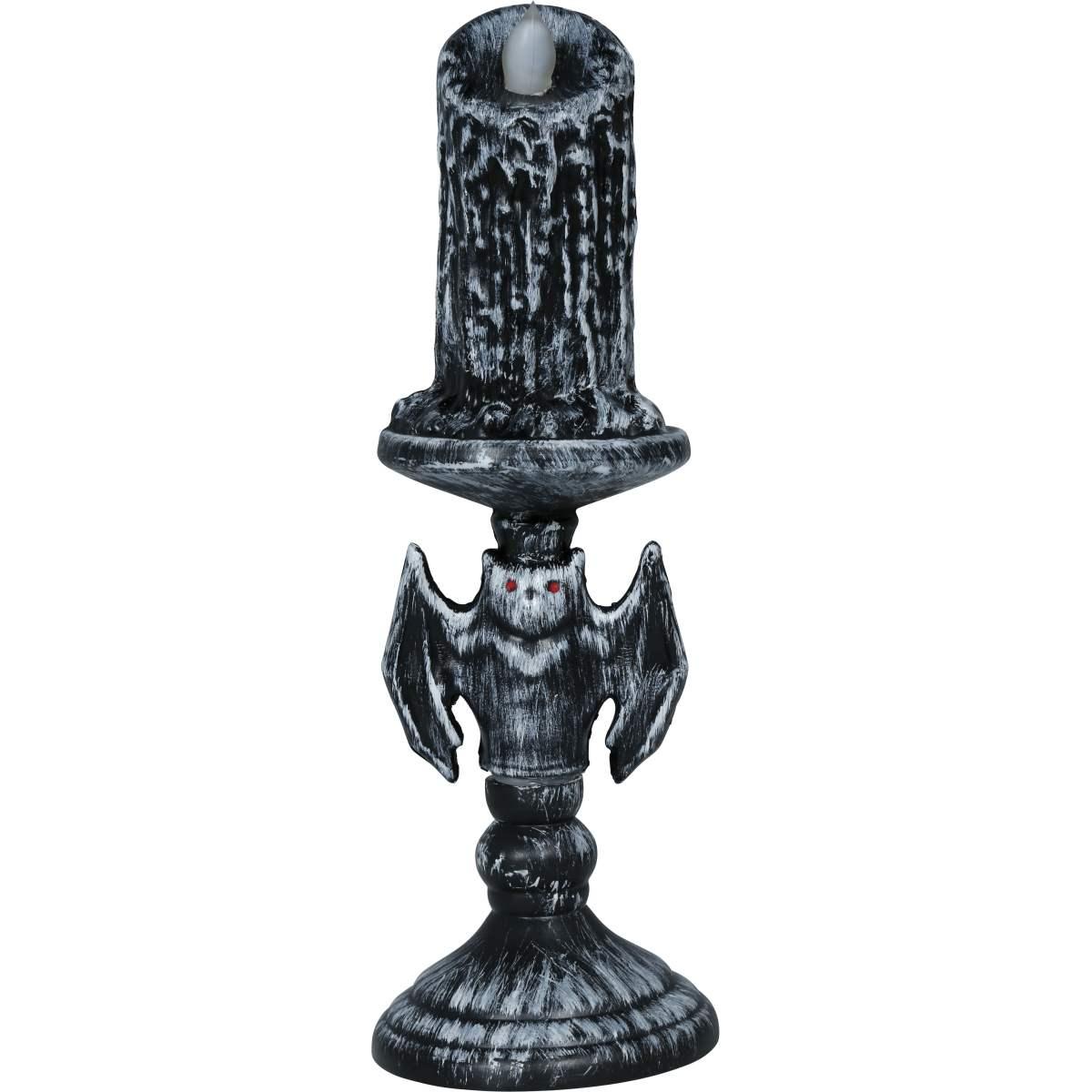 Candelabro halloween pipistrello con luce 26 cm
