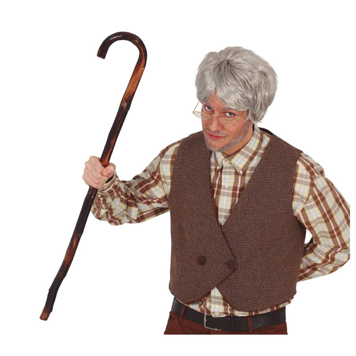 Bastone legno ricurvo nonno 90 cm