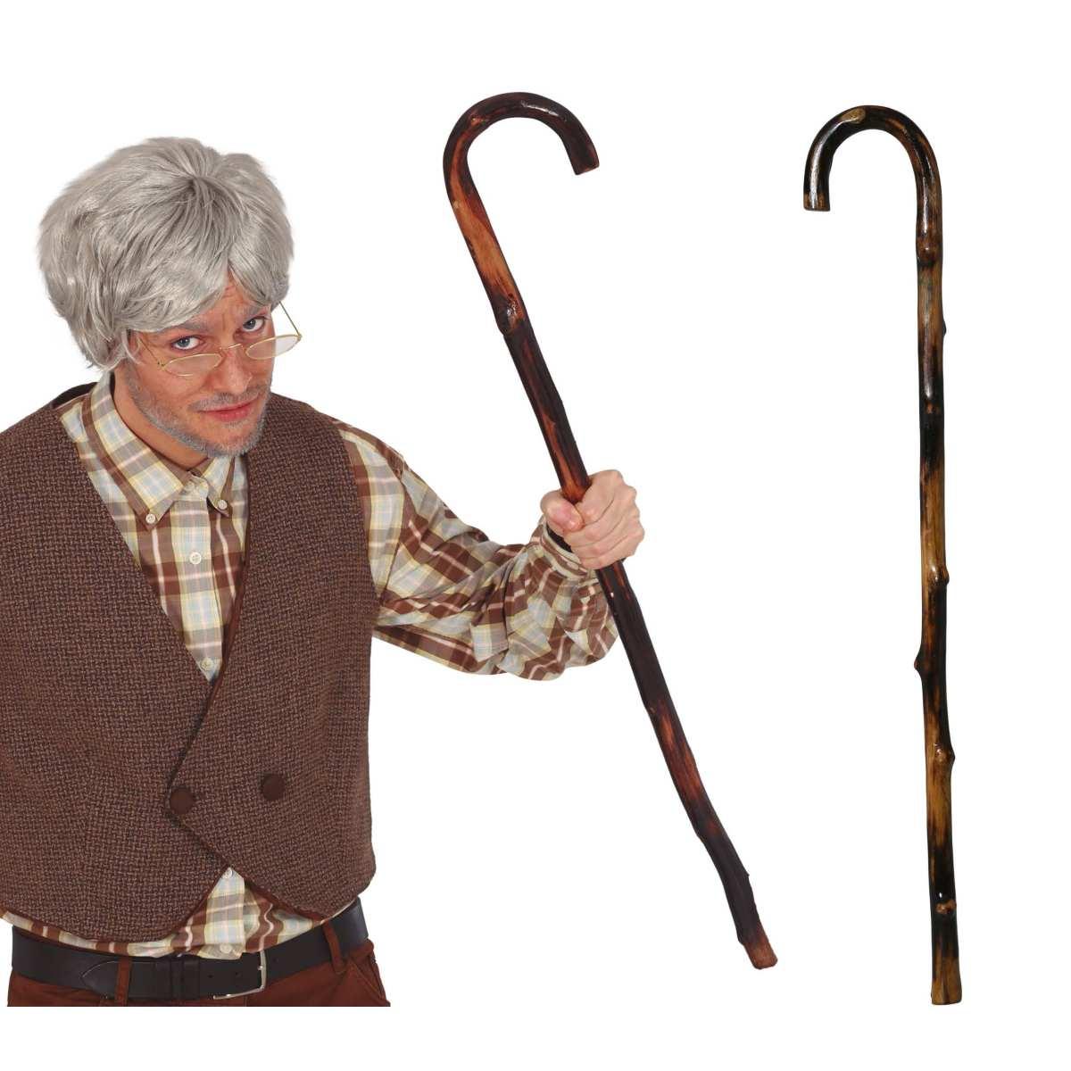 Bastone legno ricurvo nonno 90 cm