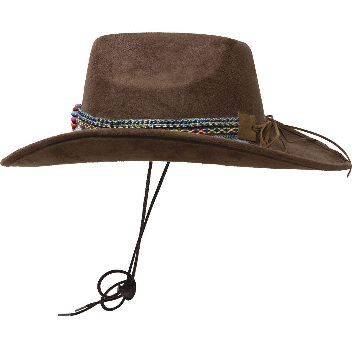 Cappello cowboy feltro con decori