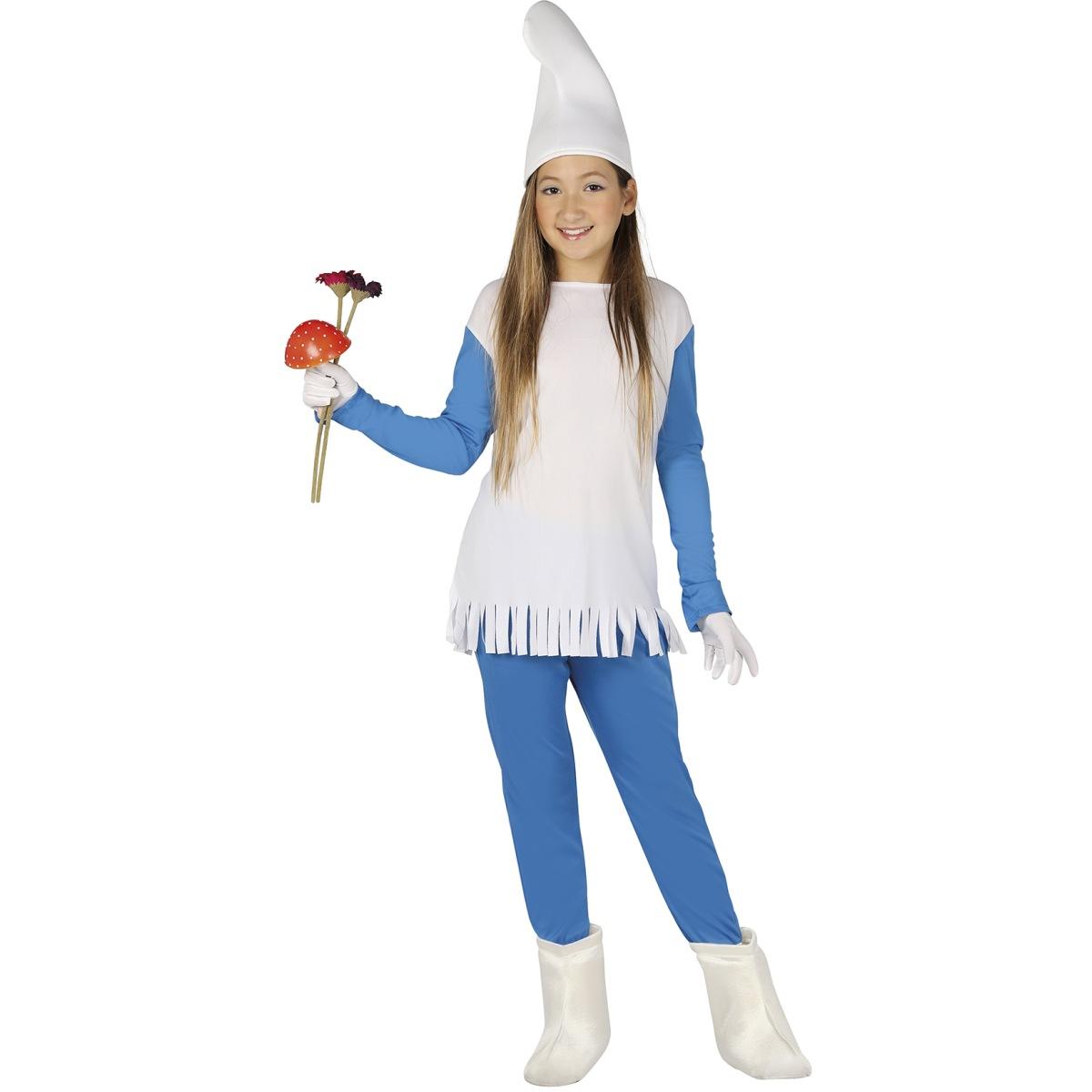 Costume nana puffo blu Bambina