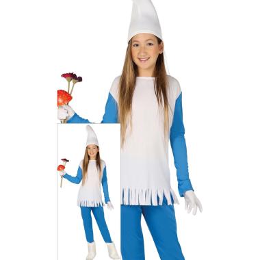 Costume nana puffo blu Bambina