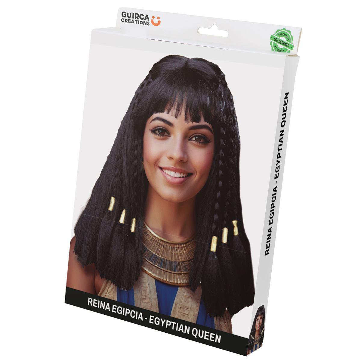 Parrucca egiziana cleopatra con frangia