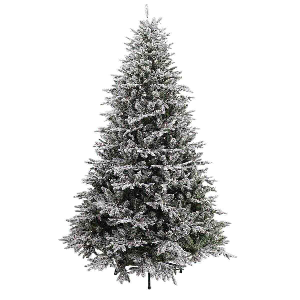 Albero 210 cm Natale verde karitè con luci LED