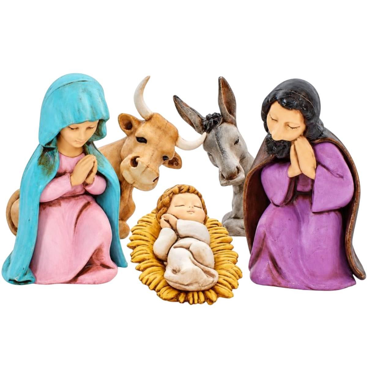Natività 8 cm set 5 child