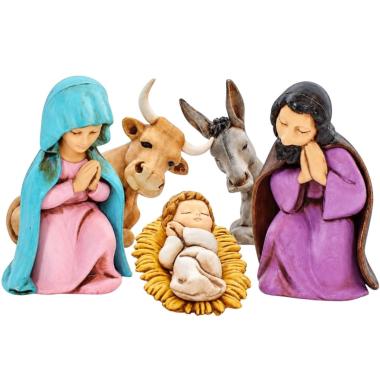 Natività 8 cm set 5 child
