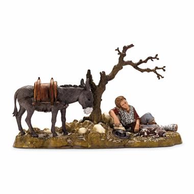 Statua Moranduzzo 10 cm dormiente con cavallo