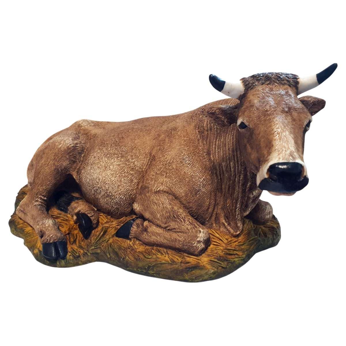 Statua Moranduzzo 30 cm bue sdraiato collection