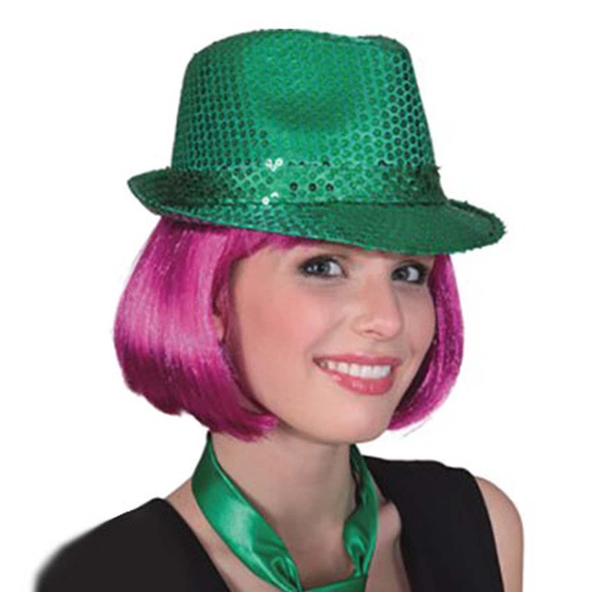Cappello Borsalino Verde con Paillettes