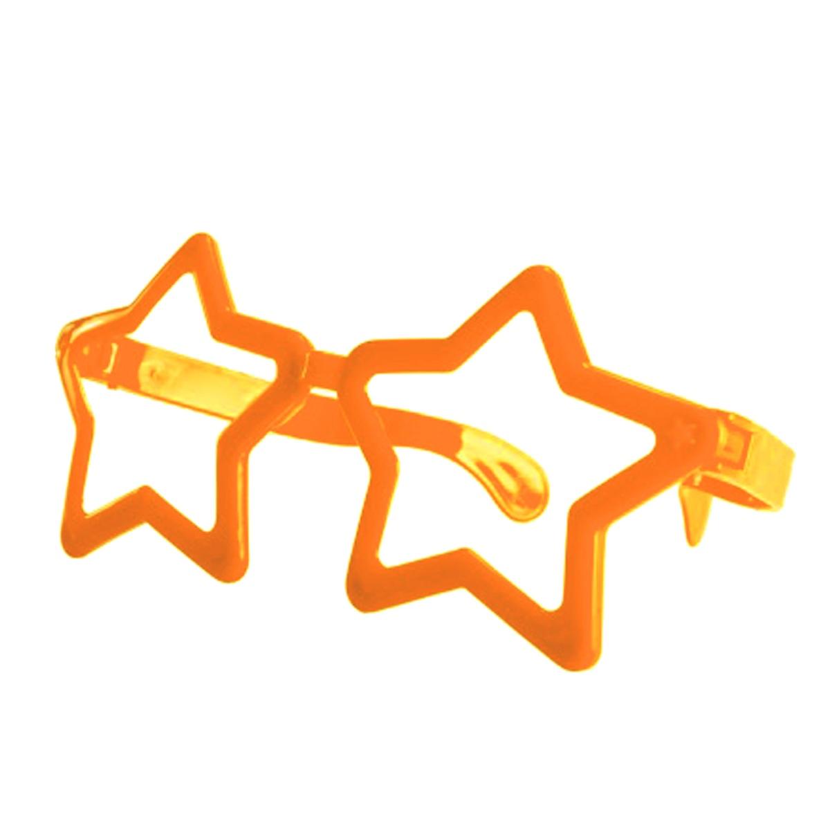 Occhiali Stella Maxi Arancione Senza Lenti |Carnival Toys