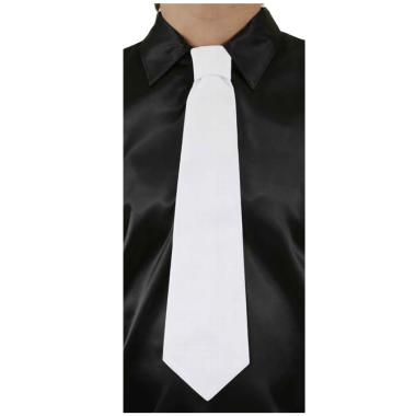 Cravatta Tessuto Bianca con Nodo