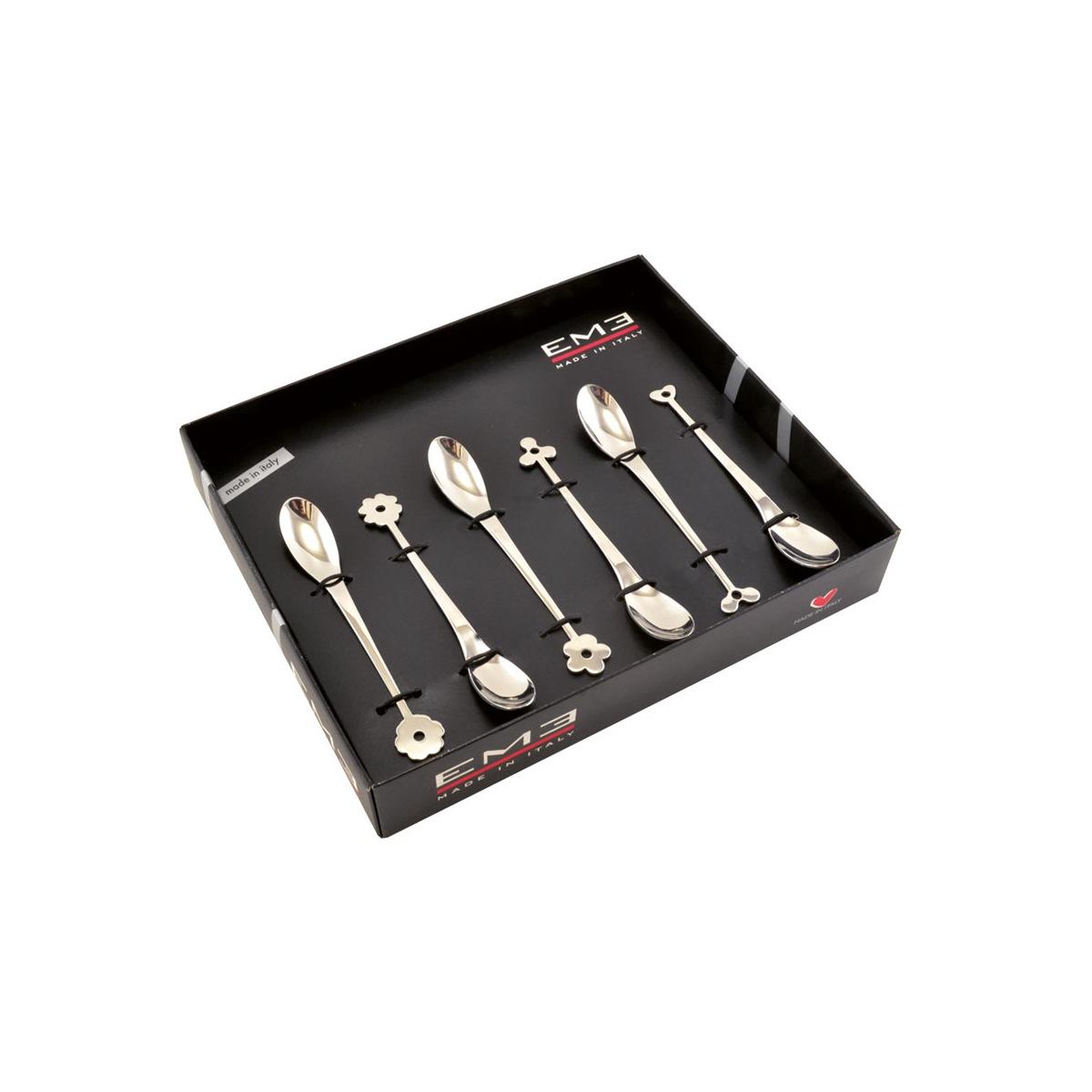 Cucchiai Tavola Set pz.6 Inox Eme Cadeau Cappuccino cm.11 | Eme