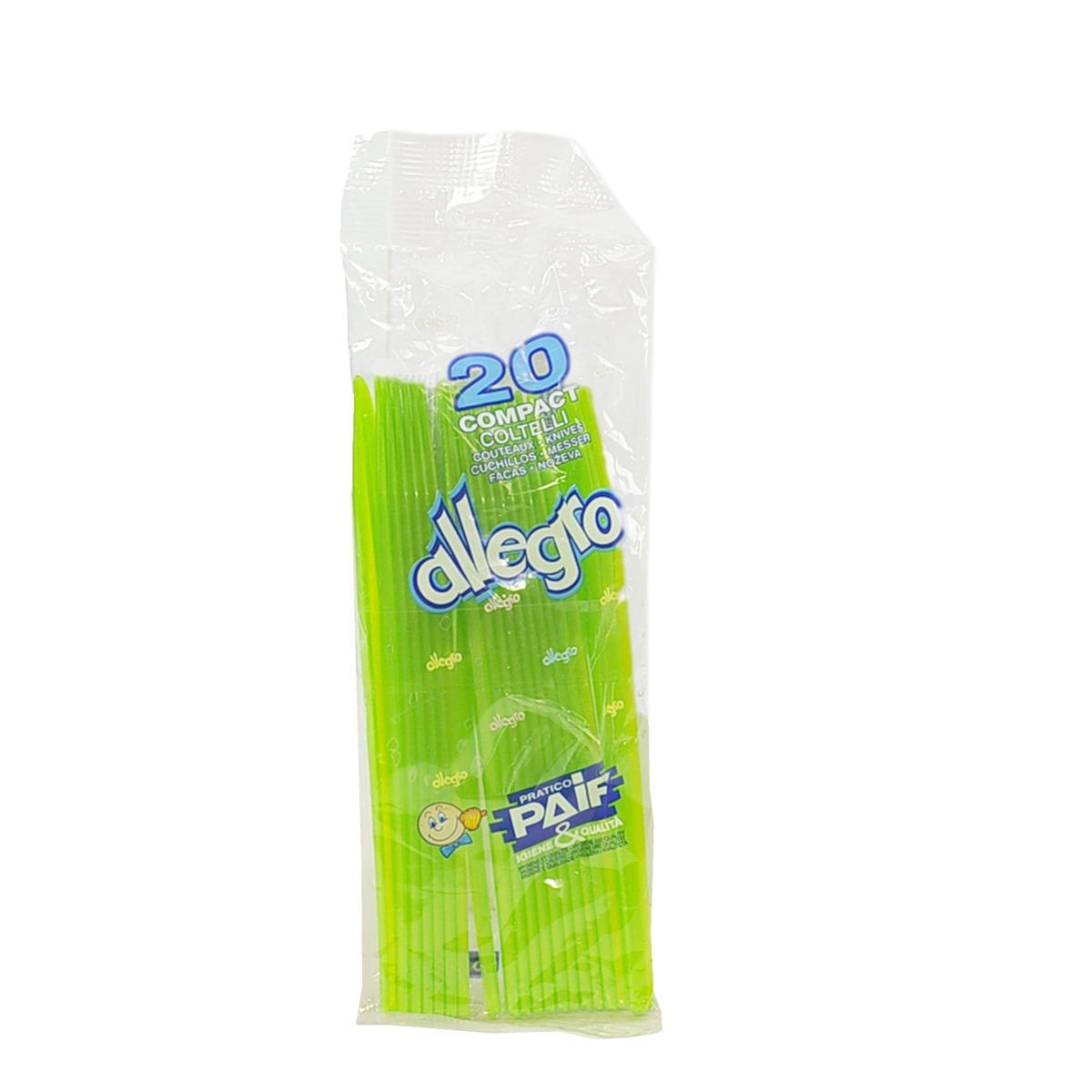 Posate Party Coltello PVC Set pz.20 Verde Paif |M2 Store