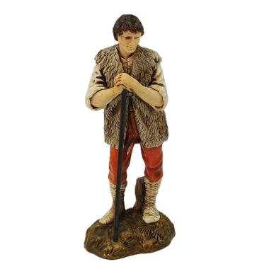 Statua cm.12 Pastore Guardiano con Bastone | Moranduzzo
