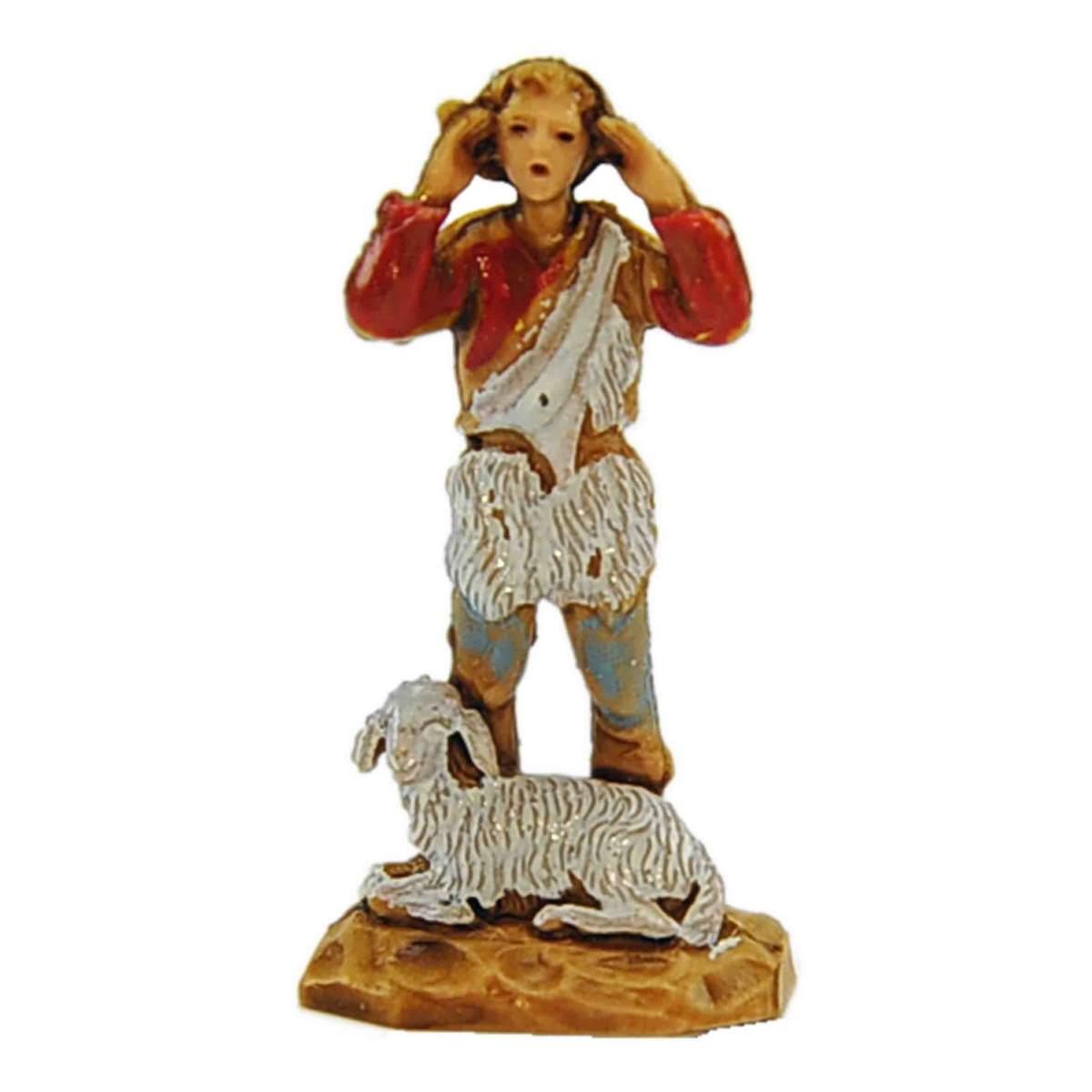 Statua presepe 3,5 cm urlatore pecora