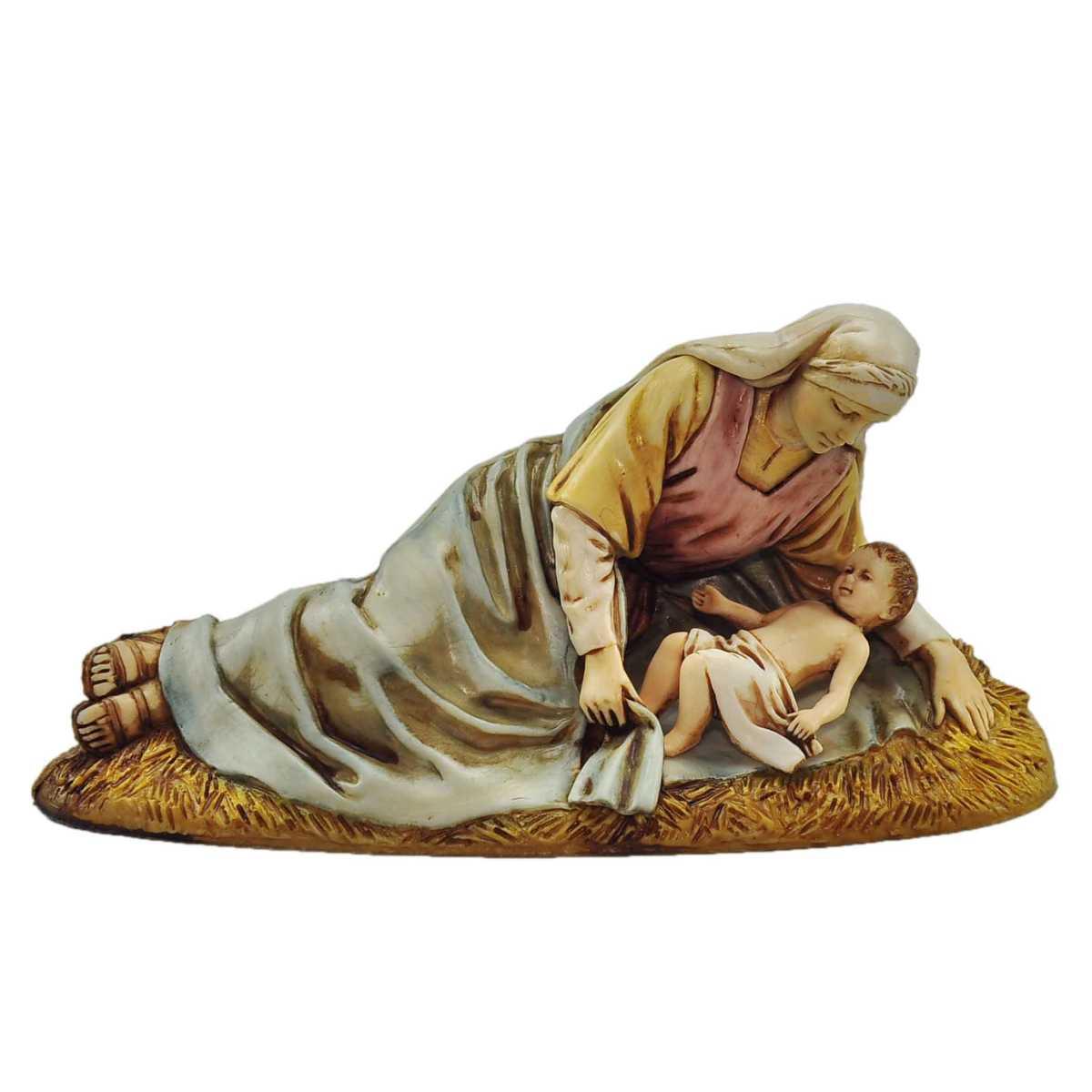 NativitÃƒÂ  cm.13 S. Giuseppe Bambinello Madonna Sdraiata Set pz.3 | Moranduzzo