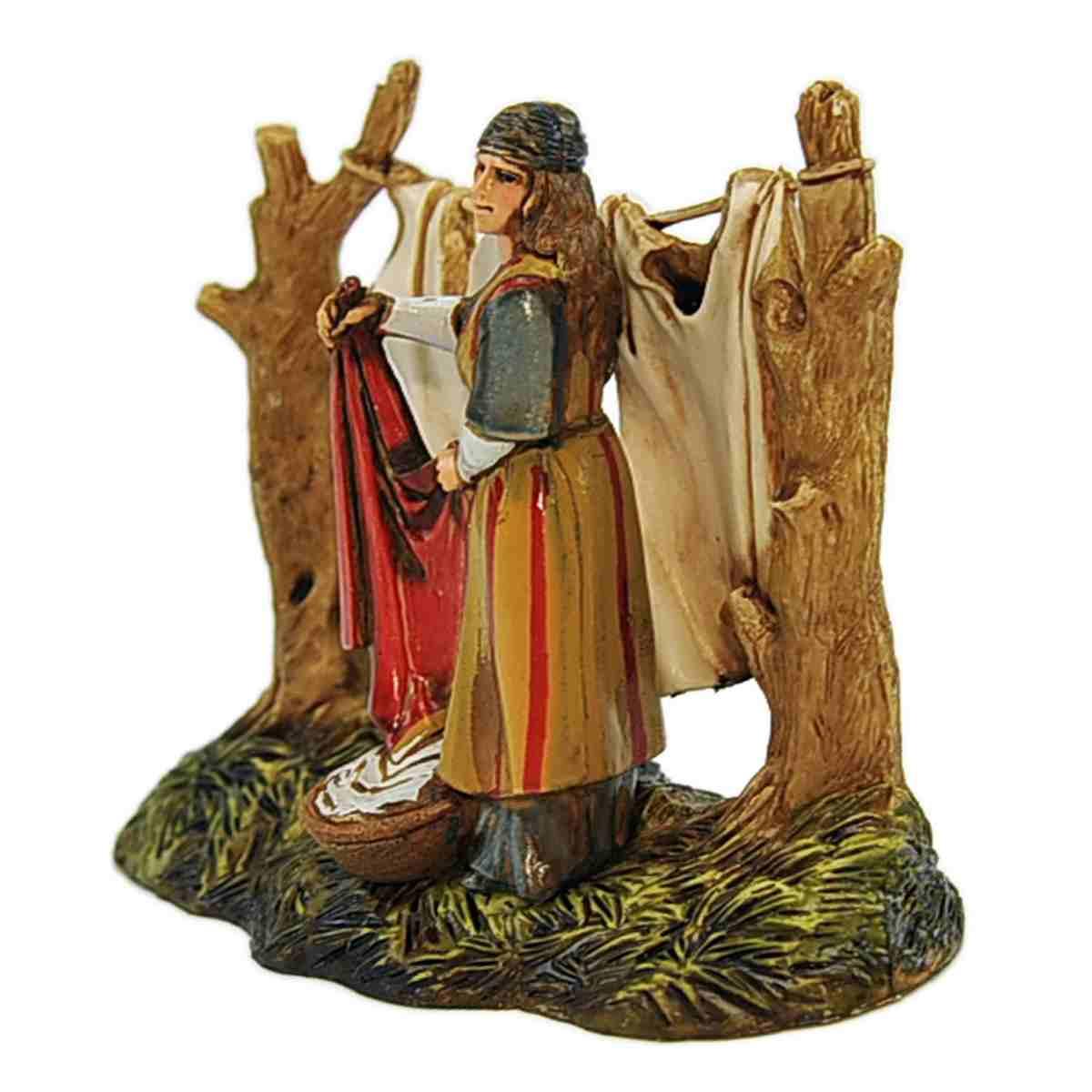 Statua cm.10 Lavandaia con Panni | Moranduzzo