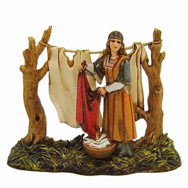 Statua cm.10 Lavandaia con Panni | Moranduzzo